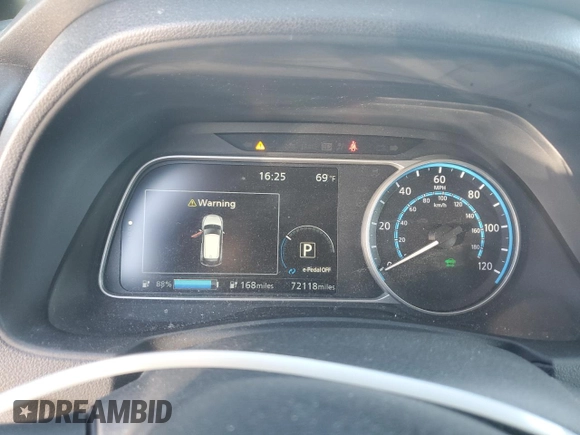 2020 Nissan LEAF SV Plus with VIN 1N4BZ1CP8LC304327, listed as a Copart auction lot 50620875 with 72,118 mi miles and Salvage Title. Bid and sale history available at DreamBid. Image 9.