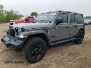 2020 Jeep Wrangler Unlimited Willys with VIN 1C4HJXDG2LW314301, listed as a Copart auction lot 59857615 with 60,684 mi miles and Salvage title. Bid and sale history available at DreamBid. Image 1.