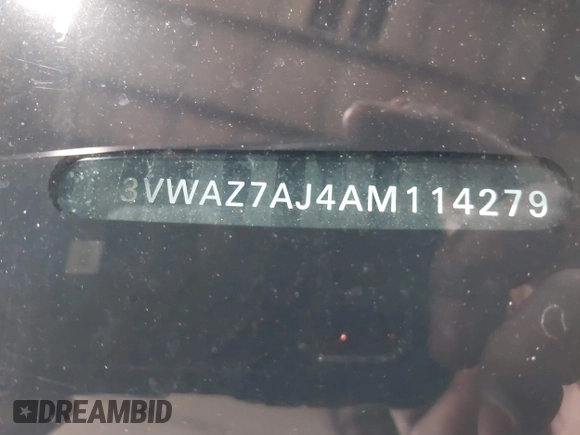 2010 Volkswagen Jetta Limited Edition with VIN 3VWAZ7AJ4AM114279, listed as a IAAI auction lot 42474290 with 170,585 mi miles and . Bid and sale history available at DreamBid. Image 9.