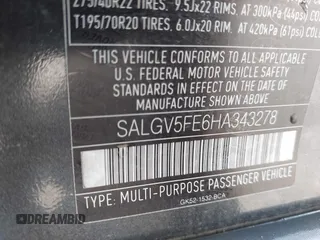 2017 Land Rover Range Rover с VIN SALGV5FE6HA343278, выставлен на аукционе IAAI как лот 42542218 с пробегом 82 599 миль миль и . История ставок и продаж доступна на DreamBid. Изображение 9.