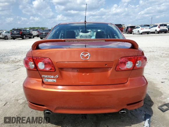 2004 Mazda Mazda6 s with VIN 1YVFP80D845N58740, listed as a Copart auction lot 51483185 with 130,196 mi miles and Salvage Title. Bid and sale history available at carsss.com. Image 6.