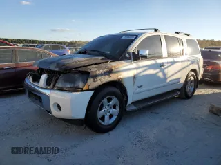 2005 Nissan Armada LE z VIN 5N1AA08A65N738423, wystawiony jako Copart lot #76040204 z przebiegiem Nie podano mil oraz Szkoda całkowita • Salvage title. Historia ofert i sprzedaży dostępna na DreamBid. Obrazek 1.