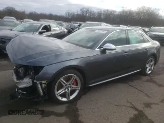 2018 Audi S4 Premium Plus with VIN WAUB4AF4XJA007575, listed as a Copart auction lot 36881964 with 2,154 mi miles. Bid and sale history available at carsss.com. Image 1.