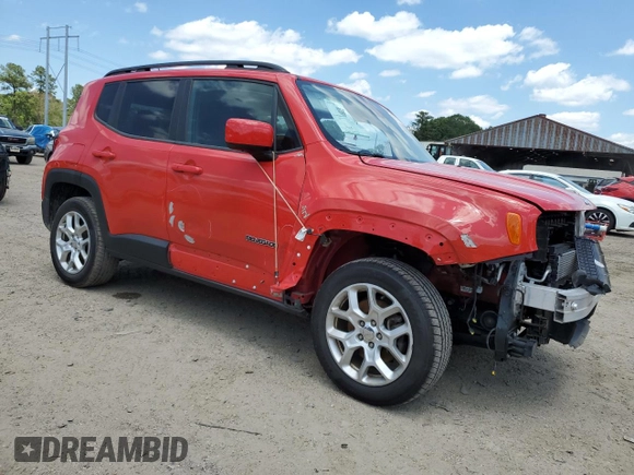 2017 Jeep Renegade Latitude with VIN ZACCJBBB9HPF93903, listed as a Copart auction lot 56180255 with 89,090 mi miles and Salvage title. Bid and sale history available at DreamBid. Image 4.