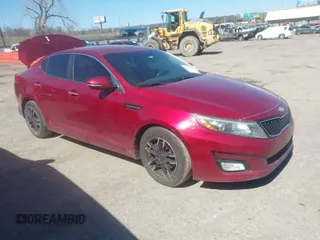 2014 Kia Optima LX with VIN 5XXGM4A75EG276069, listed as a IAAI auction lot 41763338 with 164,943 mi miles. Bid and sale history available at carsss.com. Image 1.