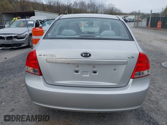 2009 Kia Spectra EX with VIN KNAFE221095622351, listed as a IAAI auction lot 41929653 with 178,034 mi miles. Bid and sale history available at carsss.com. Image 16.