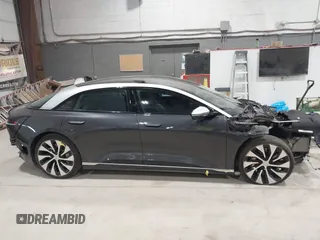 2022 Lucid Air Grand Touring with VIN 50EA1GBA7NA002468, listed as a IAAI auction lot 41649694 with 16,972 mi miles. Bid and sale history available at carsss.com. Image 13.
