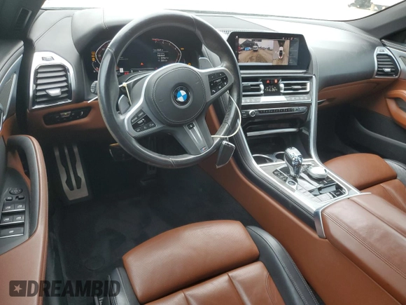 2022 BMW 8 Series 840i with VIN WBADZ2C0XNCJ65880, listed as a Copart auction lot 44778025 with 34,221 mi miles and Salvage Title. Bid and sale history available at carsss.com. Image 8.
