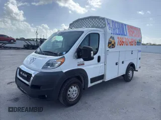 2019 Ram ProMaster z VIN 3C7WRVKG2KE512637, wystawiony jako Copart lot #88807735 z przebiegiem 71 332 mil mil oraz Szkody całkowita. Historia ofert i sprzedaży dostępna na DreamBid. Obrazek 2.