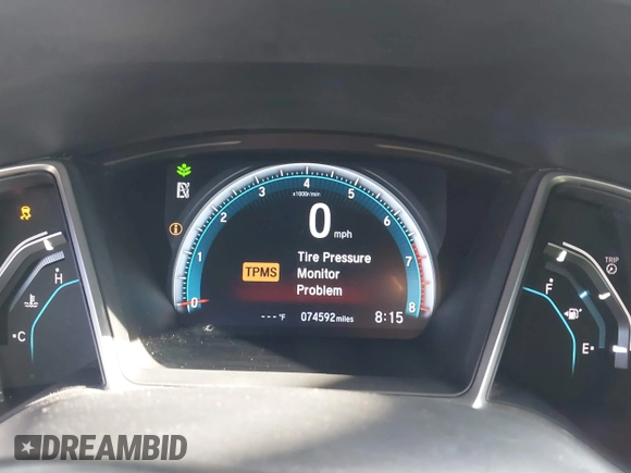 2017 Honda Civic Sedan EX with VIN 19XFC2F7XHE067063, listed as a IAAI auction lot 41820713 with 74,592 mi miles. Bid and sale history available at carsss.com. Image 7.