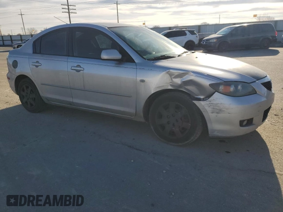 2008 Mazda 3 i Sport with VIN JM1BK12F281778705, listed as a Copart auction lot 89202195 with 243,541 mi miles and Salvage Title. Bid and sale history available at DreamBid. Image 4.