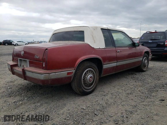 1986 Cadillac Eldorado z VIN 1G6EL5784GU616263, wystawiony jako Copart lot #48741325 z przebiegiem 59 213 mil mil oraz Tytuł czysty. Historia ofert i sprzedaży dostępna na DreamBid. Obrazek 3.