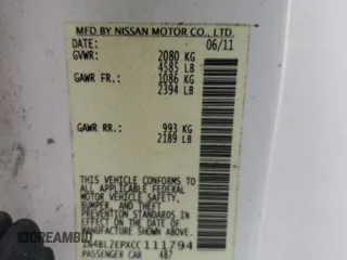 2012 Nissan Altima 3.5 SR with VIN 1N4BL2EPXCC111794, listed as a Copart auction lot 81318964 with 245,858 mi miles and Salvage Title. Bid and sale history available at carsss.com. Image 13.