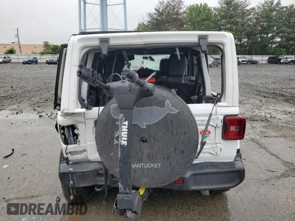 2019 Jeep Wrangler Unlimited Sahara with VIN 1C4HJXEN9KW691364, listed as a Copart auction lot 60405835 with 17,469 mi miles and Salvage title. Bid and sale history available at DreamBid. Image 6.