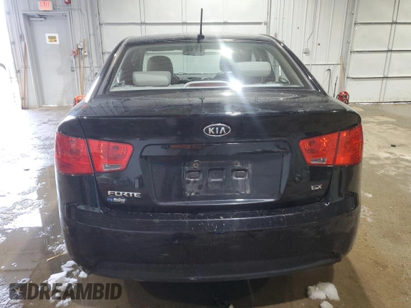 2010 Kia Forte EX with VIN KNAFU4A2XA5053828, listed as a Copart auction lot 45892545 with 78,365 mi miles and Salvage Title. Bid and sale history available at carsss.com. Image 6.