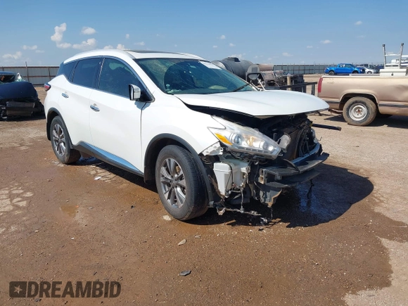 2017 Nissan Murano S z VIN 5N1AZ2MG7HN170895, wystawiony jako IAAI lot #42232990 z przebiegiem 143 067 mil mil oraz . Historia ofert i sprzedaży dostępna na DreamBid. Obrazek 1.