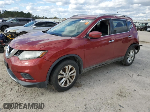 2016 Nissan Rogue SV with VIN 5N1AT2MT3GC900486, listed as a Copart auction lot 86704654 with 0 mi miles and Salvage Title. Bid and sale history available at carsss.com. Image 1.