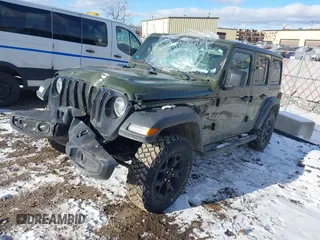 2020 Jeep Wrangler Unlimited Sport S с VIN 1C4HJXDN0LW334593, выставлен на аукционе IAAI как лот 41044612 с пробегом 58 165 миль миль и . История ставок и продаж доступна на DreamBid. Изображение 17.