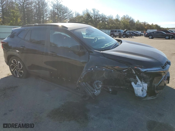 2025 Chevrolet Trax 2RS with VIN KL77LJEPXSC074316, listed as a Copart auction lot 73101374 with 838 mi miles and Salvage Title. Bid and sale history available at carsss.com. Image 4.
