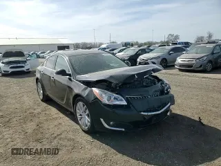 2014 Buick Regal Premium I with VIN 2G4GN5EX0E9166742, listed as a Copart auction lot 49538085 with 104,739 mi miles and Salvage Title. Bid and sale history available at DreamBid. Image 10.