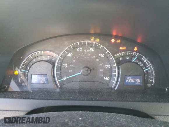 2013 Toyota Camry L with VIN 4T1BF1FKXDU692638, listed as a Copart auction lot 89006705 with 289,046 mi miles and Salvage Title. Bid and sale history available at carsss.com. Image 9.
