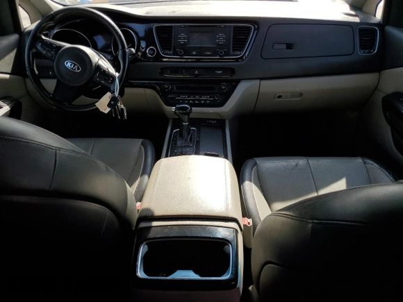 2015 Kia Sedona EX with VIN KNDMC5C14F6050738, listed as a Copart auction lot 52596095 with 142,551 mi miles and Salvage Title. Bid and sale history available at carsss.com. Image 8.