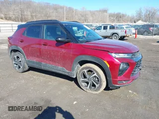 2022 Chevrolet TrailBlazer RS with VIN KL79MTSL4NB047027, listed as a IAAI auction lot 41685771 with 73,899 mi miles. Bid and sale history available at carsss.com. Image 1.