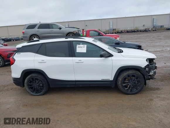 2021 GMC Terrain SLE with VIN 3GKALMEV7ML386078, listed as a IAAI auction lot 40896797 with 60,611 mi miles and . Bid and sale history available at carsss.com. Image 13.