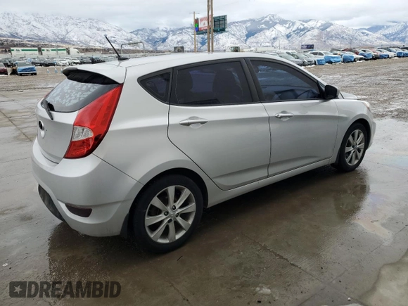2012 Hyundai Accent SE with VIN KMHCU5AE6CU053660, listed as a Copart auction lot 45714055 with 87,913 mi miles and Salvage Title. Bid and sale history available at carsss.com. Image 3.