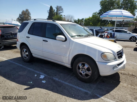 2002 Mercedes-Benz M-Class with VIN 4JGAB54E12A318056, listed as a Copart auction lot 47465095 with 176,355 mi miles and Salvage Title. Bid and sale history available at carsss.com. Image 4.