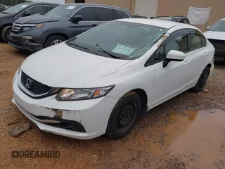 2015 Honda Civic Sedan LX with VIN 19XFB2F54FE055697, listed as a IAAI auction lot 41946292 with 49,879 mi miles. Bid and sale history available at carsss.com. Image 2.