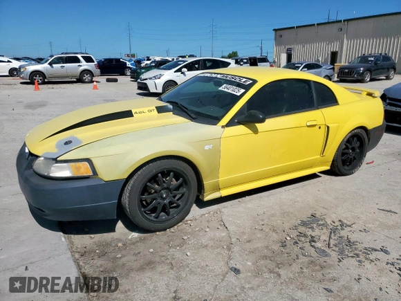 2001 Ford Mustang GT Deluxe z VIN 1FAFP42X21F261058, wystawiony jako Copart lot #56401025 z przebiegiem 248 215 mil mil oraz Szkoda całkowita • Salvage title. Historia ofert i sprzedaży dostępna na DreamBid. Obrazek 1.