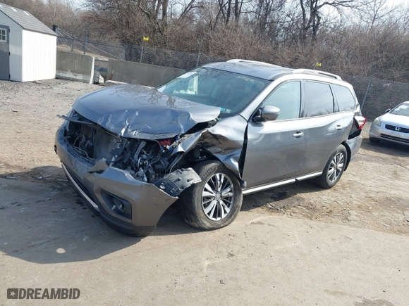 2019 Nissan Pathfinder S with VIN 5N1DR2MM6KC591691, listed as a IAAI auction lot 41803630 with 66,794 mi miles. Bid and sale history available at carsss.com. Image 21.