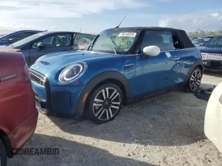 2023 MINI Convertible Cooper S with VIN WMW43DL00P3P78560, listed as a Copart auction lot 76618324 with 0 mi miles and Non Repairable. Bid and sale history available at carsss.com. Image 1.