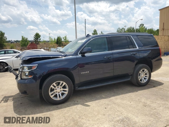 2020 Chevrolet Tahoe LT with VIN 1GNSKBKC7LR162186, listed as a Copart auction lot 56729325 with 114,210 mi miles and Salvage title. Bid and sale history available at DreamBid. Image 1.