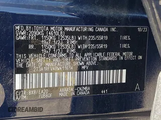 2024 Toyota RAV4 XLE Premium with VIN 2T3A1RFV4RW411614, listed as a IAAI auction lot 42295365 with 35,404 mi miles and . Bid and sale history available at DreamBid. Image 9.