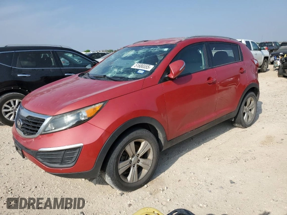 2013 Kia Sportage LX with VIN KNDPB3A27D7475202, listed as a Copart auction lot 51686555 with 110,467 mi miles and Clean title. Bid and sale history available at DreamBid. Image 1.