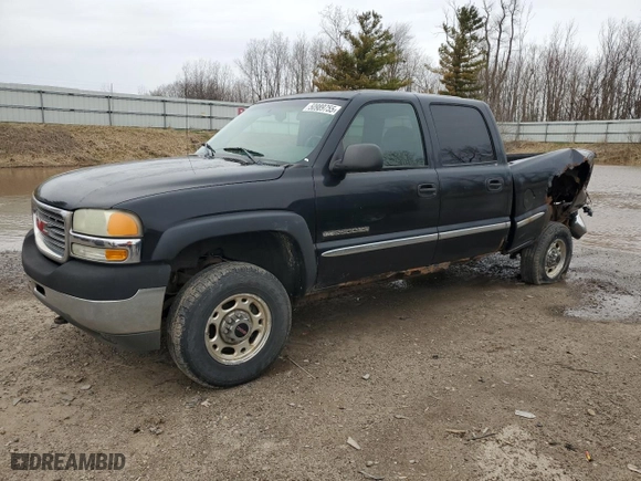 2002 GMC Sierra 2500HD SLE with VIN 1GTHK23U62F243433, listed as a Copart auction lot 50989755 with 206,989 mi miles and Clean Title. Bid and sale history available at carsss.com. Image 1.