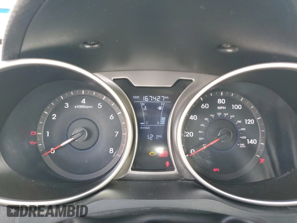 2012 Hyundai Veloster w/Gray Int z VIN KMHTC6AD1CU066882, wystawiony jako Copart lot #55781745 z przebiegiem 167 427 mil mil oraz Czysty tytuł • Clean title. Historia ofert i sprzedaży dostępna na DreamBid. Obrazek 9.