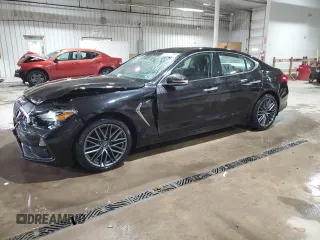 2019 Genesis G70 2.0T Advanced with VIN KMTG44LA7KU044248, listed as a Copart auction lot 45881055 with 27,862 mi miles and Salvage Title. Bid and sale history available at carsss.com. Image 1.