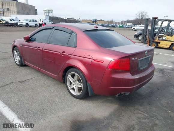2005 Acura TL with VIN 19UUA662X5A079013, listed as a IAAI auction lot 41858181 with 185381 miles. Bid and sale history available at carsss.com. Image 3.