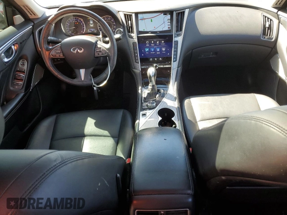 2017 Infiniti Q50 2.0t Premium with VIN JN1CV7AR7HM682645, listed as a Copart auction lot 49962645 with 85,715 mi miles and Salvage Title. Bid and sale history available at carsss.com. Image 8.