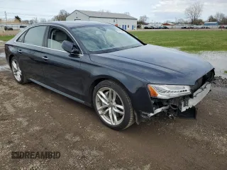 2017 Audi A8 L with VIN WAU44AFD5HN007950, listed as a Copart auction lot 51775815 with 95,633 mi miles and Salvage Title. Bid and sale history available at carsss.com. Image 4.