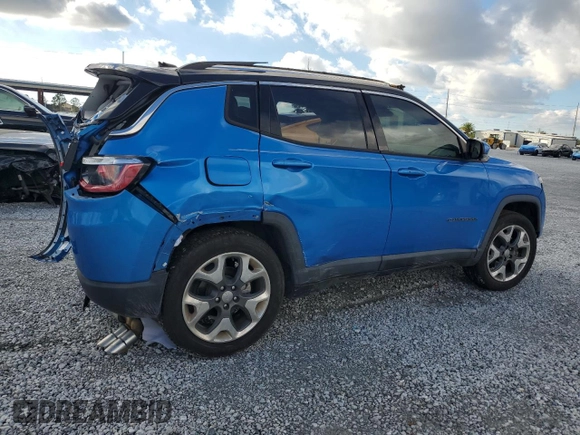 2018 Jeep Compass Limited with VIN 3C4NJDCB2JT231946, listed as a Copart auction lot 46749305 with 42,173 mi miles and Salvage title. Bid and sale history available at DreamBid. Image 3.