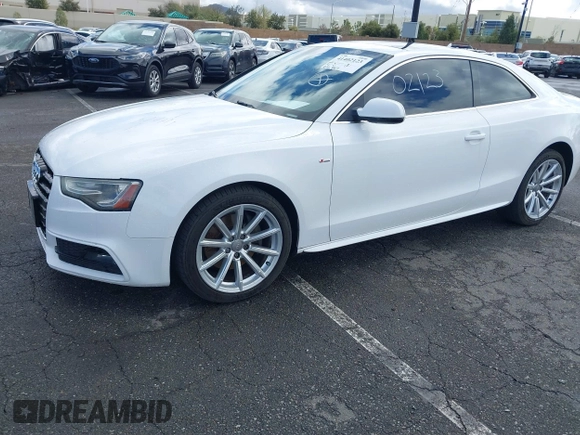 2016 Audi A5 Premium with VIN WAUD2AFR1GA007211, listed as a IAAI auction lot 41402123 with 64,801 mi miles and . Bid and sale history available at DreamBid. Image 2.