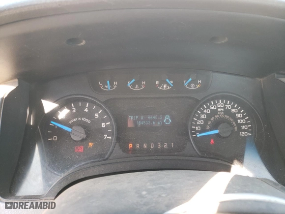 2013 Ford F-150 XL with VIN 1FTNF1EF7DKF26966, listed as a Copart auction lot 75799354 with 184,533 mi miles and Salvage Title. Bid and sale history available at carsss.com. Image 9.