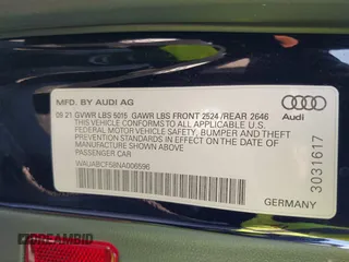 2022 Audi A5 Sportback Premium with VIN WAUABCF58NA006596, listed as a IAAI auction lot 41671152 with 89,697 mi miles. Bid and sale history available at carsss.com. Image 9.