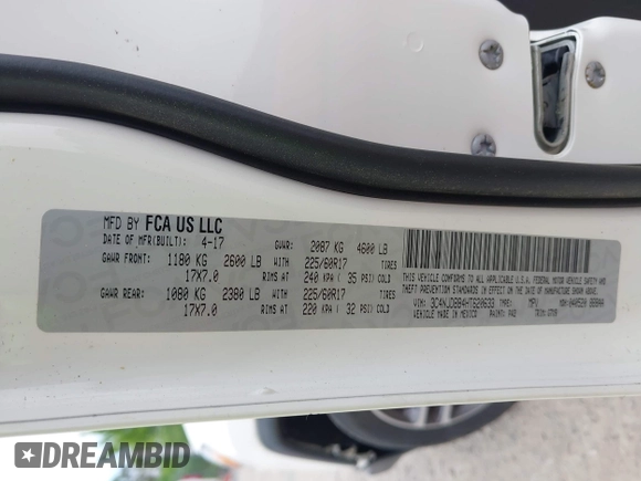 2017 Jeep Compass Latitude с VIN 3C4NJDBB4HT620633, выставлен на аукционе IAAI как лот 42351841 с пробегом 82 622 миль миль и . История ставок и продаж доступна на DreamBid. Изображение 9.
