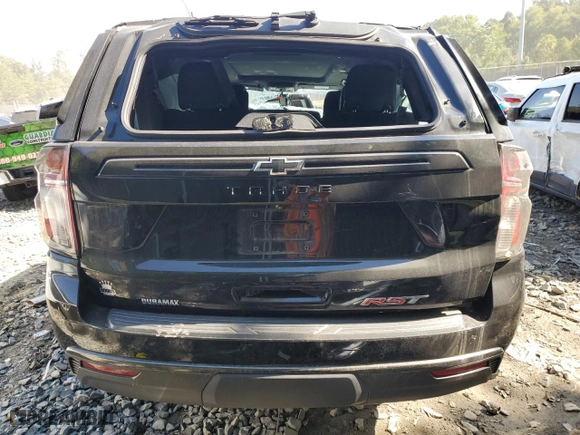2021 Chevrolet Tahoe RST with VIN 1GNSKRKT6MR420062, listed as a Copart auction lot 74708984 with 49,551 mi miles and Salvage Title. Bid and sale history available at carsss.com. Image 6.