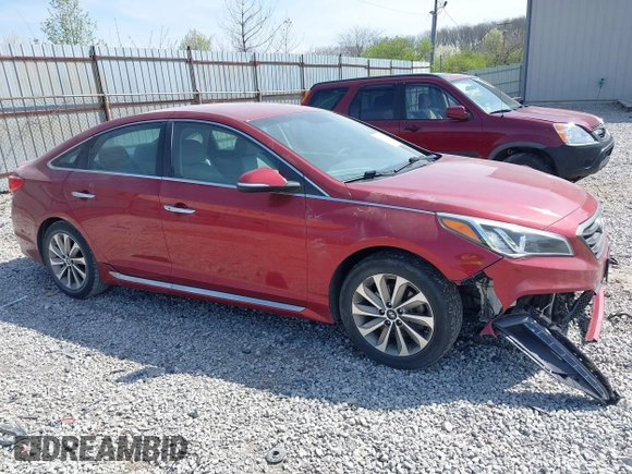 2016 Hyundai Sonata Sport with VIN 5NPE34AF1GH435470, listed as a IAAI auction lot 42004324 with 104,295 mi miles and . Bid and sale history available at DreamBid. Image 13.